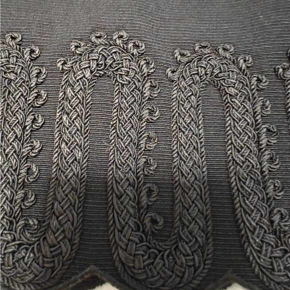 Genny Italy Wool Black Pencil Skirt with Elegant Hem for Cocktail Sz 6 - Picture 8 of 9